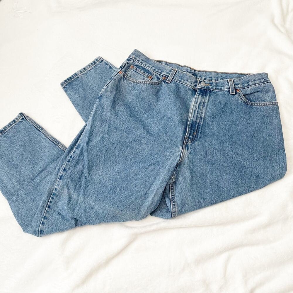 Levi’s 550 jeans vintage relaxed tapered high waist blue denim size 20W plus mom